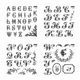 Tampons IOD Dessins de broderie 15x15cm set multiples tampons sur 4 planches / SUR COMMANDE