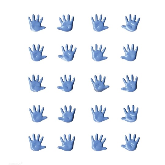Attaches parisiennes naissance mains bleu layette 1.1cm
