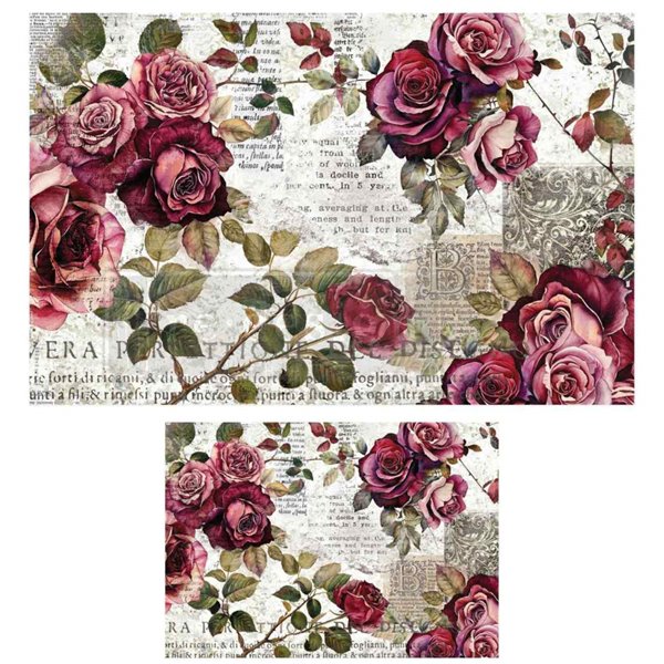 Papier fibre pour découpage Redesign Crimson Elegance 2 formats
