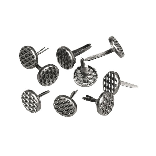 Attaches parisiennes ronde métal clous 8mm Attaches parisiennes ronde métal clous 8mm