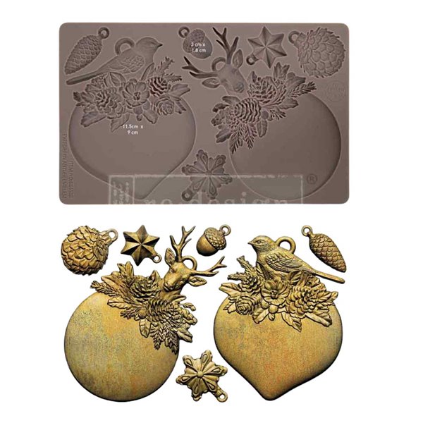 Moule silicone ReDesign Evergreen Antler Emblem 12.7x20.3cm
