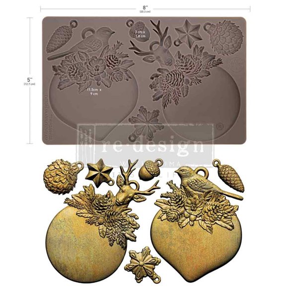 Moule silicone ReDesign Evergreen Antler Emblem 12.7x20.3cm