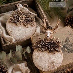 Moule silicone ReDesign Evergreen Antler Emblem 12.7x20.3cm