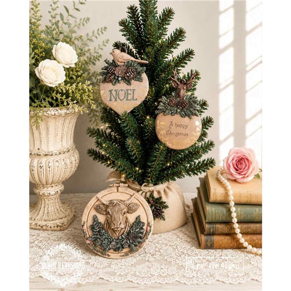 Moule silicone ReDesign Evergreen Antler Emblem 12.7x20.3cm