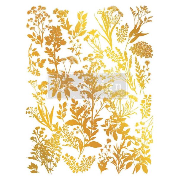 Transfert Foil doré Kacha Redesign Luxe Foliage 45x60cm x2fe