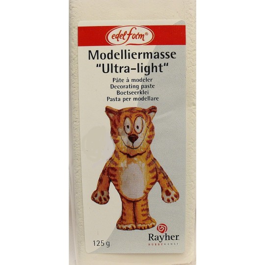 Pâte à modeler séchant à l'air naturelle ultra light Rayher 125g Pâte à modeler séchant à l'air naturelle ultra light Rayher 125g
