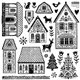 Tampons IOD Gingerbread Lane 30x30cm multiples pièces