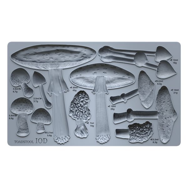 Moule silicone IOD Toadstool champignons