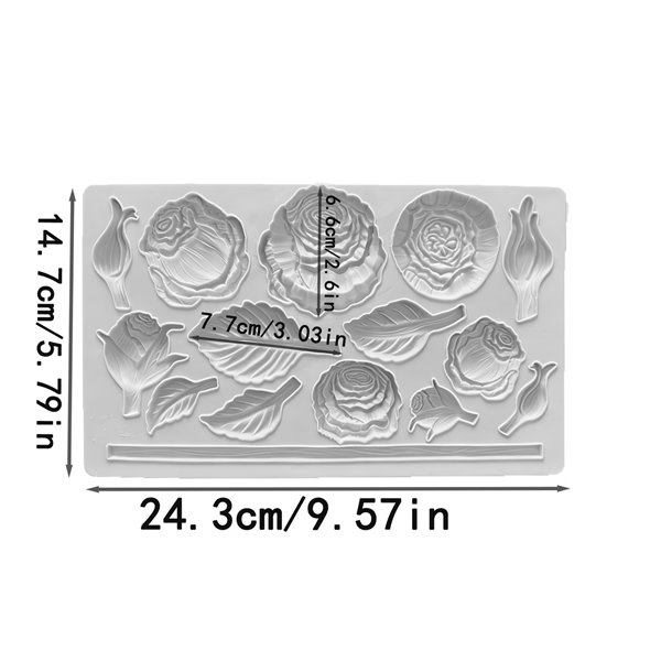 Moule silicone IOD Heirloom Roses fleurs
