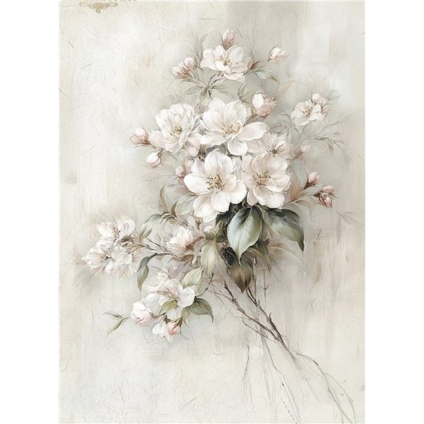 Papier de riz A4 magnifiques jasmin