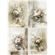 Papier de riz A4 bouquet de fleurs