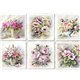Assortiment papiers de riz x6 15x15cm Bouquet