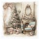 Assortiment papiers de riz x6 15x15cm casse noisettes de Noël