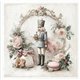 Assortiment papiers de riz x6 15x15cm casse noisettes de Noël