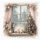 Assortiment papiers de riz x6 15x15cm casse noisettes de Noël