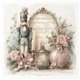 Assortiment papiers de riz x6 15x15cm casse noisettes de Noël