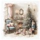 Assortiment papiers de riz x6 15x15cm casse noisettes de Noël