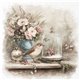 Assortiment papiers de riz x6 15x15cm oiseaux et fleurs