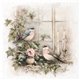 Assortiment papiers de riz x6 15x15cm oiseaux et fleurs