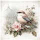 Assortiment papiers de riz x6 15x15cm oiseaux et fleurs