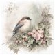 Assortiment papiers de riz x6 15x15cm oiseaux et fleurs