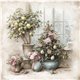 Assortiment papiers de riz Noël x6 15x15cm arbres et couronnes