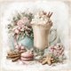 Assortiment papiers de riz x6 15x15cm Cupcackes
