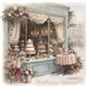 Assortiment papiers de riz Noël x6 15x15cm scènes