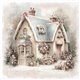 Assortiment papiers de riz Noël x6 15x15cm scènes