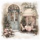 Assortiment papiers de riz Noël x6 15x15cm scènes