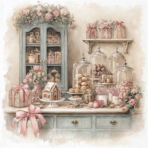 Assortiment papiers de riz Noël x6 15x15cm scènes
