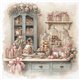 Assortiment papiers de riz Noël x6 15x15cm scènes
