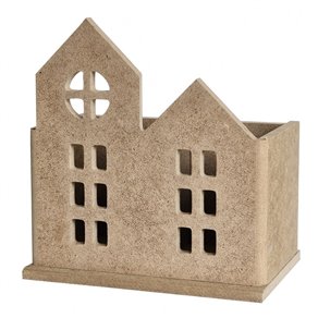 Boite de 2 Maisons en bois MDF à décorer 18x16x9cm