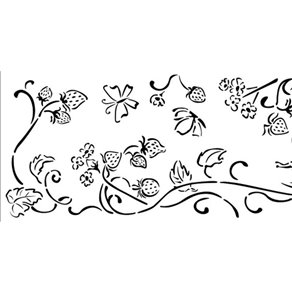Pochoir Stamperia Hidden Grove strawberries 12x25cm