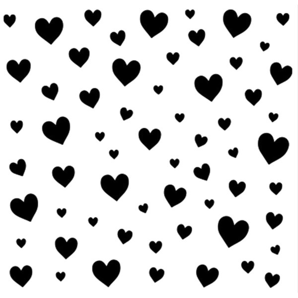 Pochoir Stamperia Timeless hearts 12x12cm
