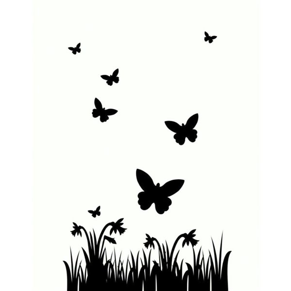 Pochoir pour sérigraphie papillons 15x20cm