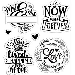 Tampon clear motifs now and forever 6 tampons Stamperia