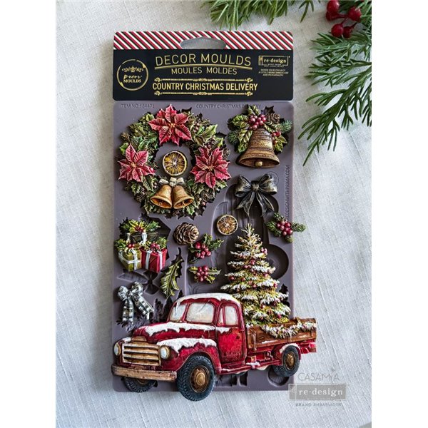 Moule silicone ReDesign Country Christmas Delivery 12.7x20.3cm