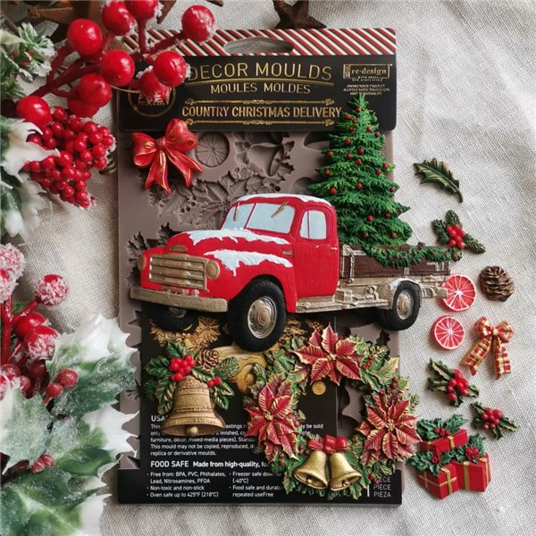 Moule silicone ReDesign Country Christmas Delivery 12.7x20.3cm