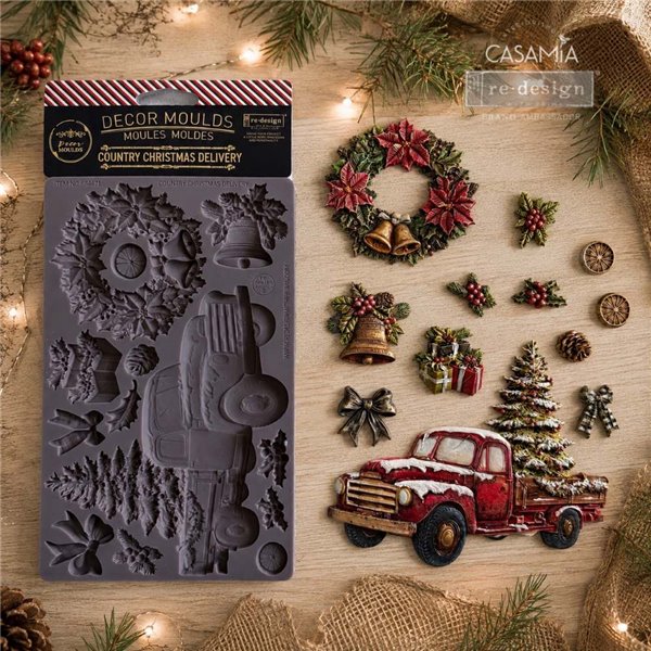 Moule silicone ReDesign Country Christmas Delivery 12.7x20.3cm