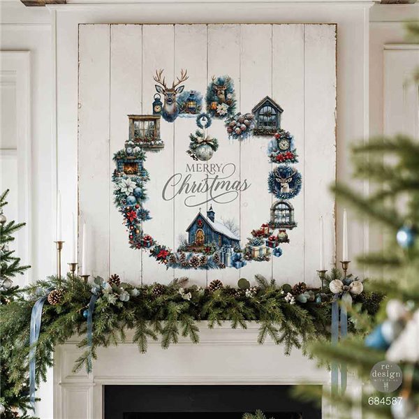 Transfert pelliculable Redesign Quiet Country Blue 21x28cm 3fe+1 en BONUS
