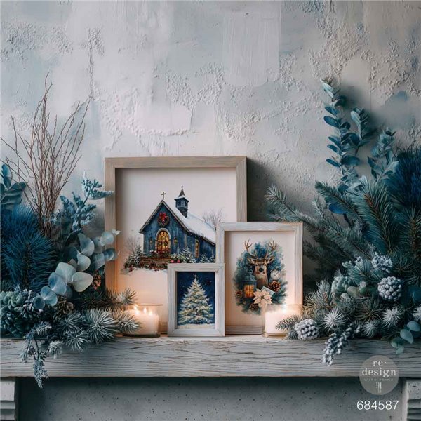 Transfert pelliculable Redesign Quiet Country Blue 21x28cm 3fe+1 en BONUS