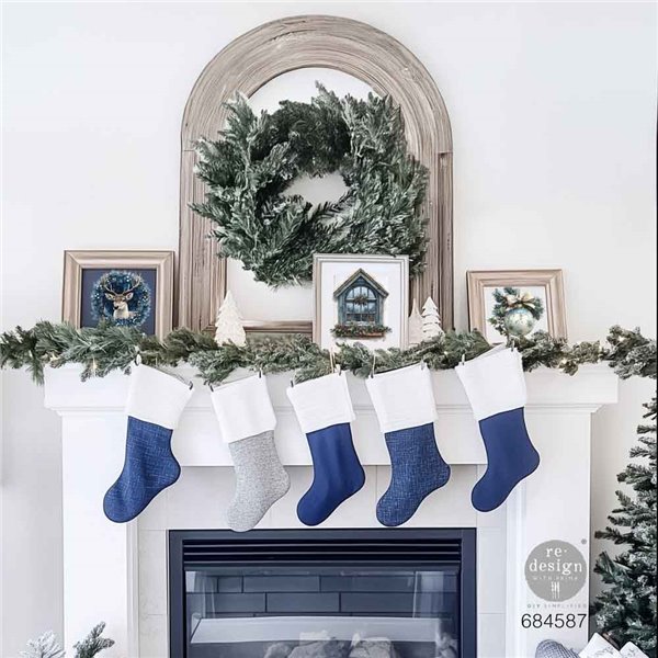 Transfert pelliculable Redesign Quiet Country Blue 21x28cm 3fe+1 en BONUS