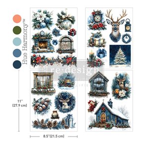 Transfert pelliculable Redesign Quiet Country Blue 21x28cm 3fe+1 en BONUS