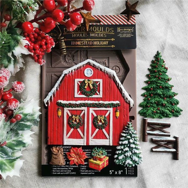 Moule silicone ReDesign Noël Homestead Holiday 12.7x20.3cm