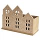 Boite 3 Maisons en bois MDF à décorer 18x24x9cm