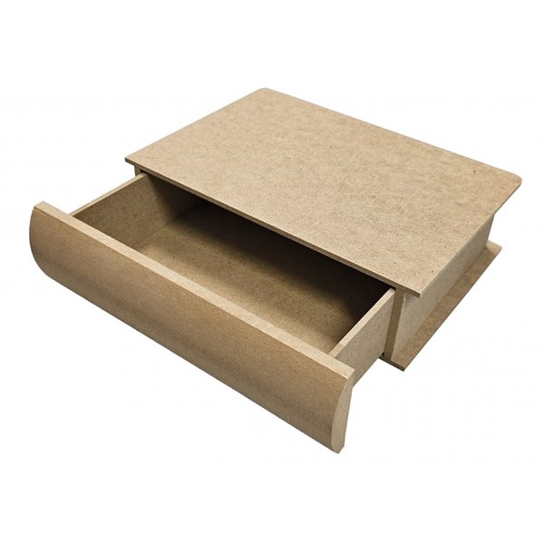 Boite en bois MDF à décorer boite à livres 25x19x7cm