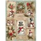 Papier de riz Bonhommes de Neige Chic A3 30x41cm