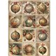 Papier de riz Boules de Noël Précieuses A3 30x41cm