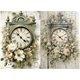 Papier de riz Japonais ultra fin Horloge Fleurie A3 30x41cm
